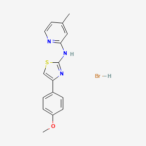 molecular formula C16H16BrN3OS B5006823 4-(4-methoxyphenyl)-N-(4-methylpyridin-2-yl)-1,3-thiazol-2-amine;hydrobromide 