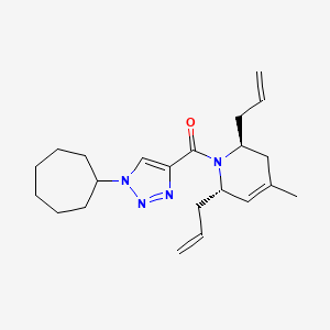 (1-cycloheptyltriazol-4-yl)-[(2S,6S)-4-methyl-2,6-bis(prop-2-enyl)-3,6-dihydro-2H-pyridin-1-yl]methanone