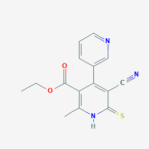 molecular formula C15H13N3O2S B500684 Ethyl 5-cyano-2-methyl-6-thioxo-1,6-dihydro-3',4-bipyridine-3-carboxylate 