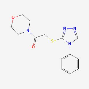 1-(morpholin-4-yl)-2-[(4-phenyl-4H-1,2,4-triazol-3-yl)sulfanyl]ethanone