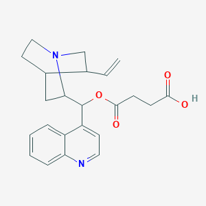 molecular formula C23H26N2O4 B5006856 4-(cinchonan-9-yloxy)-4-oxobutanoic acid 