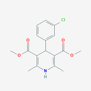 molecular formula C17H18ClNO4 B500686 Dimethyl 4-(3-chlorophenyl)-2,6-dimethyl-1,4-dihydropyridine-3,5-dicarboxylate CAS No. 73257-45-1