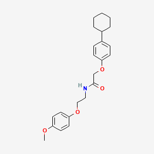 2-(4-cyclohexylphenoxy)-N-[2-(4-methoxyphenoxy)ethyl]acetamide