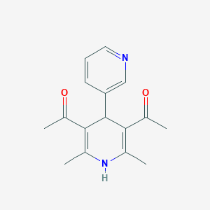 molecular formula C16H18N2O2 B500687 3,5-Diacetyl-2,6-dimethyl-4-(3-pyridyl)-1,4-dihydropyridine CAS No. 54756-39-7