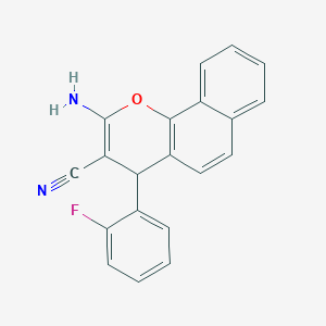 2-amino-4-(2-fluorophenyl)-4H-benzo[h]chromene-3-carbonitrile