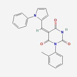 1-(2-methylphenyl)-5-[(1-phenyl-1H-pyrrol-2-yl)methylene]-2,4,6(1H,3H,5H)-pyrimidinetrione