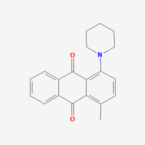 molecular formula C20H19NO2 B5006914 1-methyl-4-(1-piperidinyl)anthra-9,10-quinone 