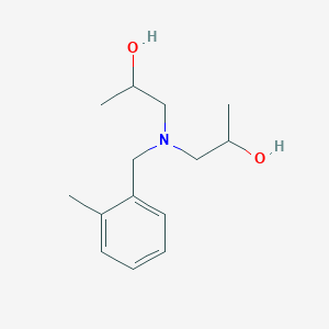 molecular formula C14H23NO2 B5006928 1-[2-hydroxypropyl-[(2-methylphenyl)methyl]amino]propan-2-ol 