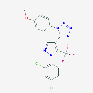 5-[1-(2,4-dichlorophenyl)-5-(trifluoromethyl)-1H-pyrazol-4-yl]-1-(4-methoxyphenyl)-1H-tetraazole