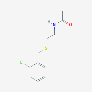 molecular formula C11H14ClNOS B5006994 N-[2-[(2-chlorophenyl)methylsulfanyl]ethyl]acetamide 