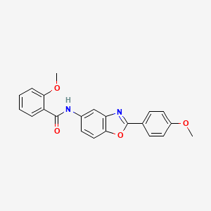 2-methoxy-N-[2-(4-methoxyphenyl)-1,3-benzoxazol-5-yl]benzamide