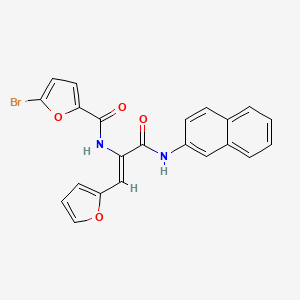 molecular formula C22H15BrN2O4 B5007019 5-bromo-N-[(Z)-1-(furan-2-yl)-3-(naphthalen-2-ylamino)-3-oxoprop-1-en-2-yl]furan-2-carboxamide 