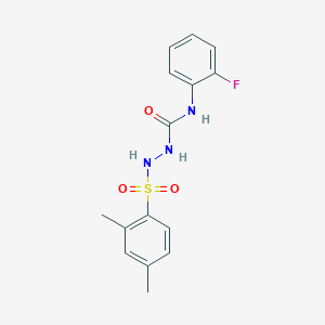 2-[(2,4-dimethylphenyl)sulfonyl]-N-(2-fluorophenyl)hydrazinecarboxamide