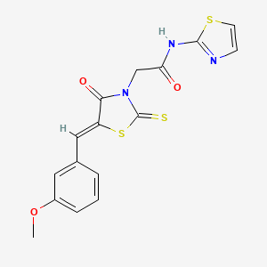 2-[5-(3-methoxybenzylidene)-4-oxo-2-thioxo-1,3-thiazolidin-3-yl]-N-1,3-thiazol-2-ylacetamide