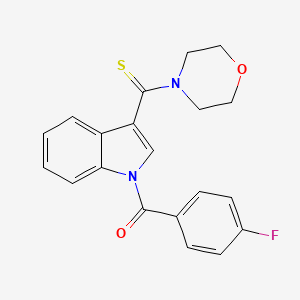 (4-Fluorophenyl)-[3-(morpholine-4-carbothioyl)indol-1-yl]methanone