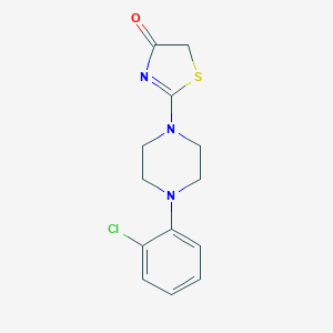 molecular formula C13H14ClN3OS B500709 2-[4-(2-chlorophenyl)-1-piperazinyl]-1,3-thiazol-4(5H)-one 