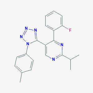 4-(2-fluorophenyl)-2-isopropyl-5-[1-(4-methylphenyl)-1H-tetraazol-5-yl]pyrimidine