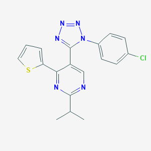 5-[1-(4-chlorophenyl)-1H-tetraazol-5-yl]-2-isopropyl-4-(2-thienyl)pyrimidine