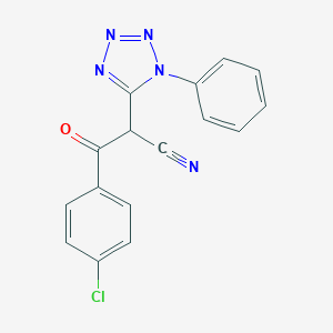 3-(4-chlorophenyl)-3-oxo-2-(1-phenyl-1H-tetraazol-5-yl)propanenitrile