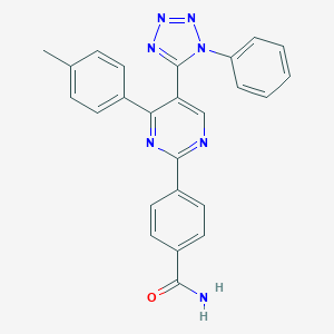 4-[4-(4-methylphenyl)-5-(1-phenyl-1H-tetraazol-5-yl)-2-pyrimidinyl]benzamide