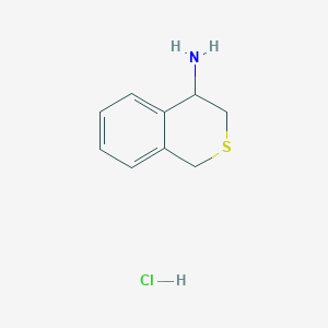 molecular formula C9H12ClNS B050073 3,4-二氢-1H-异硫代色烯-4-胺盐酸盐 CAS No. 123470-16-6