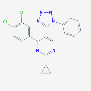 2-cyclopropyl-4-(3,4-dichlorophenyl)-5-(1-phenyl-1H-tetraazol-5-yl)pyrimidine