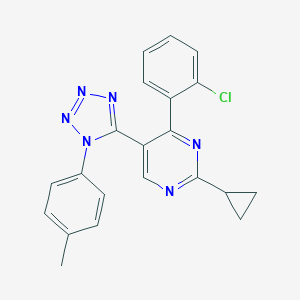 4-(2-chlorophenyl)-2-cyclopropyl-5-[1-(4-methylphenyl)-1H-tetraazol-5-yl]pyrimidine