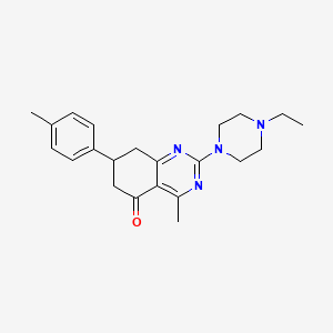 2-(4-ETHYLPIPERAZIN-1-YL)-4-METHYL-7-(4-METHYLPHENYL)-5,6,7,8-TETRAHYDROQUINAZOLIN-5-ONE