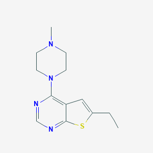 molecular formula C13H18N4S B500743 6-Ethyl-4-(4-methylpiperazin-1-yl)thieno[2,3-d]pyrimidine 