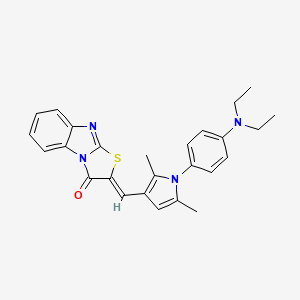 2-({1-[4-(diethylamino)phenyl]-2,5-dimethyl-1H-pyrrol-3-yl}methylene)[1,3]thiazolo[3,2-a]benzimidazol-3(2H)-one