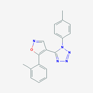 molecular formula C18H15N5O B500744 1-(4-methylphenyl)-5-[5-(2-methylphenyl)-4-isoxazolyl]-1H-tetraazole 