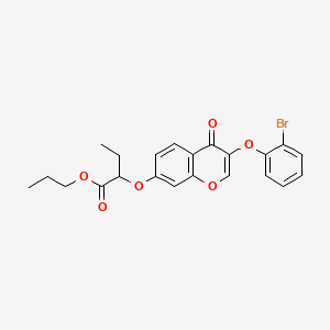 propyl 2-{[3-(2-bromophenoxy)-4-oxo-4H-chromen-7-yl]oxy}butanoate