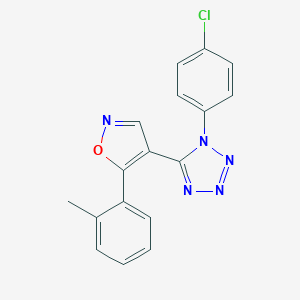 molecular formula C17H12ClN5O B500745 1-(4-chlorophenyl)-5-[5-(2-methylphenyl)-4-isoxazolyl]-1H-tetraazole 