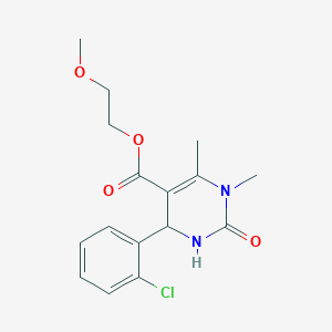 2-methoxyethyl 4-(2-chlorophenyl)-1,6-dimethyl-2-oxo-1,2,3,4-tetrahydro-5-pyrimidinecarboxylate