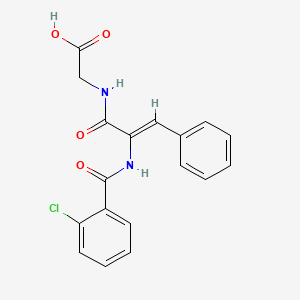 2-[[(Z)-2-[(2-chlorobenzoyl)amino]-3-phenylprop-2-enoyl]amino]acetic acid