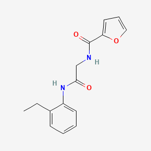 molecular formula C15H16N2O3 B5007560 N-{2-[(2-ethylphenyl)amino]-2-oxoethyl}-2-furamide 