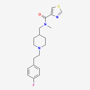 N-({1-[2-(4-fluorophenyl)ethyl]-4-piperidinyl}methyl)-N-methyl-1,3-thiazole-4-carboxamide