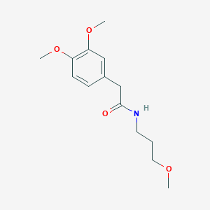 molecular formula C14H21NO4 B500758 2-(3,4-dimethoxyphenyl)-N-(3-methoxypropyl)acetamide 