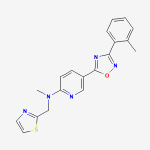 N-methyl-5-[3-(2-methylphenyl)-1,2,4-oxadiazol-5-yl]-N-(1,3-thiazol-2-ylmethyl)-2-pyridinamine