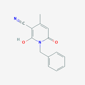 molecular formula C14H12N2O2 B500759 1-Benzyl-6-hydroxy-4-methyl-2-oxo-1,2-dihydropyridine-3-carbonitrile 