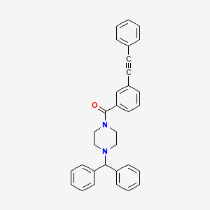 molecular formula C32H28N2O B5007590 (4-BENZHYDRYLPIPERAZINO)[3-(2-PHENYL-1-ETHYNYL)PHENYL]METHANONE 