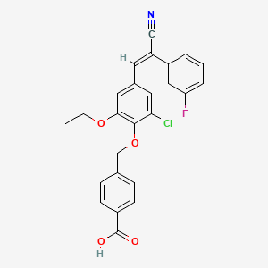 4-({2-chloro-4-[2-cyano-2-(3-fluorophenyl)vinyl]-6-ethoxyphenoxy}methyl)benzoic acid