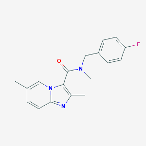 molecular formula C18H18FN3O B500762 N-(4-fluorobenzyl)-N,2,6-trimethylimidazo[1,2-a]pyridine-3-carboxamide 