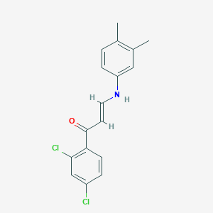 molecular formula C17H15Cl2NO B5007649 (2E)-1-(2,4-dichlorophenyl)-3-[(3,4-dimethylphenyl)amino]prop-2-en-1-one 