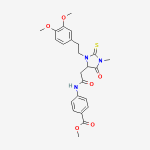 molecular formula C24H27N3O6S B5007693 METHYL 4-(2-{3-[2-(3,4-DIMETHOXYPHENYL)ETHYL]-1-METHYL-5-OXO-2-SULFANYLIDENEIMIDAZOLIDIN-4-YL}ACETAMIDO)BENZOATE 