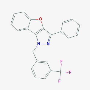molecular formula C23H15F3N2O B500771 3-phenyl-1-[3-(trifluoromethyl)benzyl]-1H-[1]benzofuro[3,2-c]pyrazole 