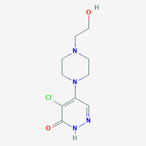 molecular formula C10H15ClN4O2 B500777 4-chloro-5-[4-(2-hydroxyethyl)-1-piperazinyl]-3(2H)-pyridazinone 