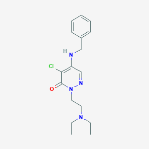 molecular formula C17H23ClN4O B500778 5-(benzylamino)-4-chloro-2-[2-(diethylamino)ethyl]-3(2H)-pyridazinone 