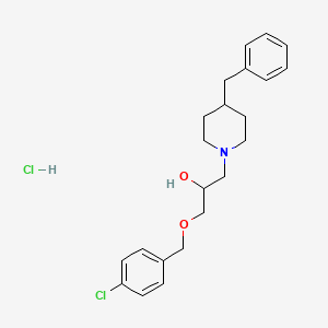 molecular formula C22H29Cl2NO2 B5007789 1-(4-benzyl-1-piperidinyl)-3-[(4-chlorobenzyl)oxy]-2-propanol hydrochloride 