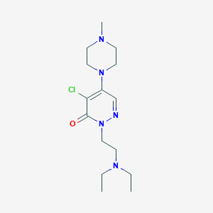 molecular formula C15H26ClN5O B500779 4-chloro-2-[2-(diethylamino)ethyl]-5-(4-methyl-1-piperazinyl)-3(2H)-pyridazinone 